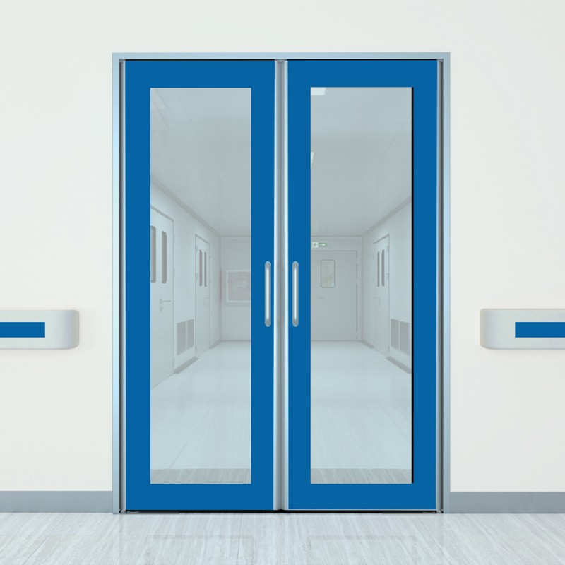 Glass Interior Double Clean Door for  Medical / Public Facilities
