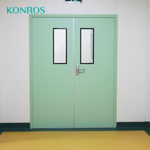 Same color Aluminium frame and door leaf HPL laminate flush hospital door